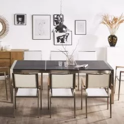 Beliani Tuinset 8-zits Graniet Zwart/wit GROSSETO -Exporteren Stoelen Winkel undef src sa picid 768708 type whitesh image scaled