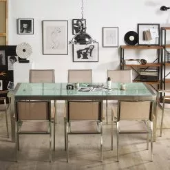 Beliani Tuinset 8-zits Glas Beige GROSSETO -Exporteren Stoelen Winkel undef src sa picid 768740 type whitesh image scaled