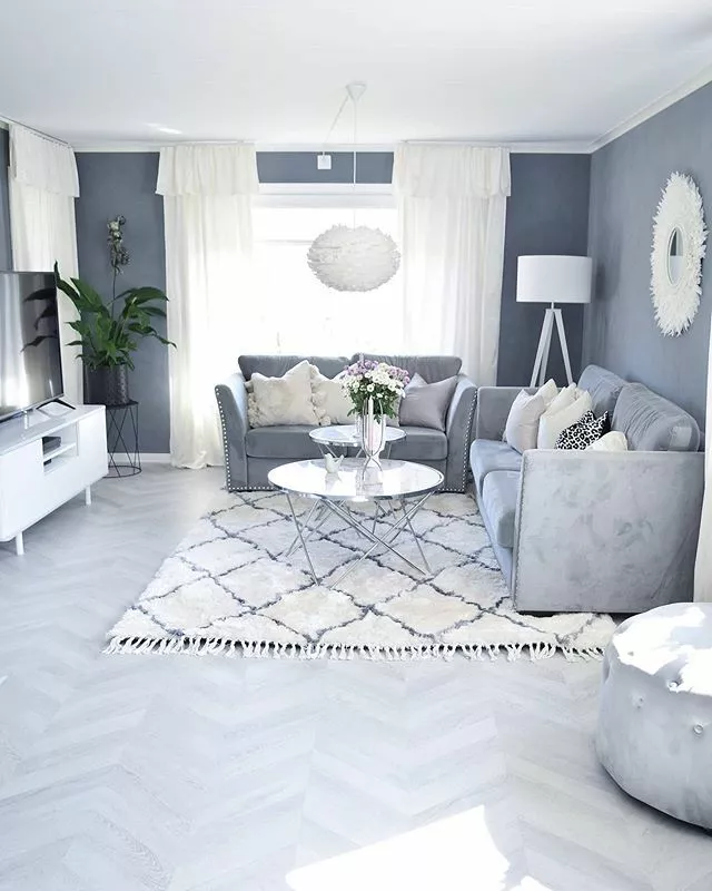 Beliani Bijzettafel Marmerlook Wit/zilver MERIDIAN II - Afbeelding 7