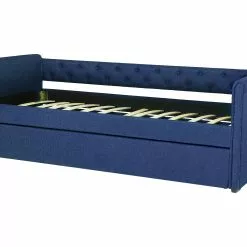 Beliani Bedbank Stof Marineblauw 80 X 200 LIBOURNE -Exporteren Stoelen Winkel undef src sa picid 770647 type whitesh image scaled