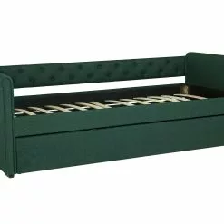 Beliani Bedbank Stof Donkergroen 80 X 200 LIBOURNE -Exporteren Stoelen Winkel undef src sa picid 770657 type whitesh image scaled