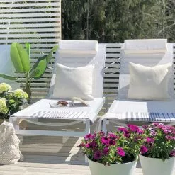 Beliani Ligstoel Aluminium Wit CATANIA II -Exporteren Stoelen Winkel undef src sa picid 771042 type whitesh image