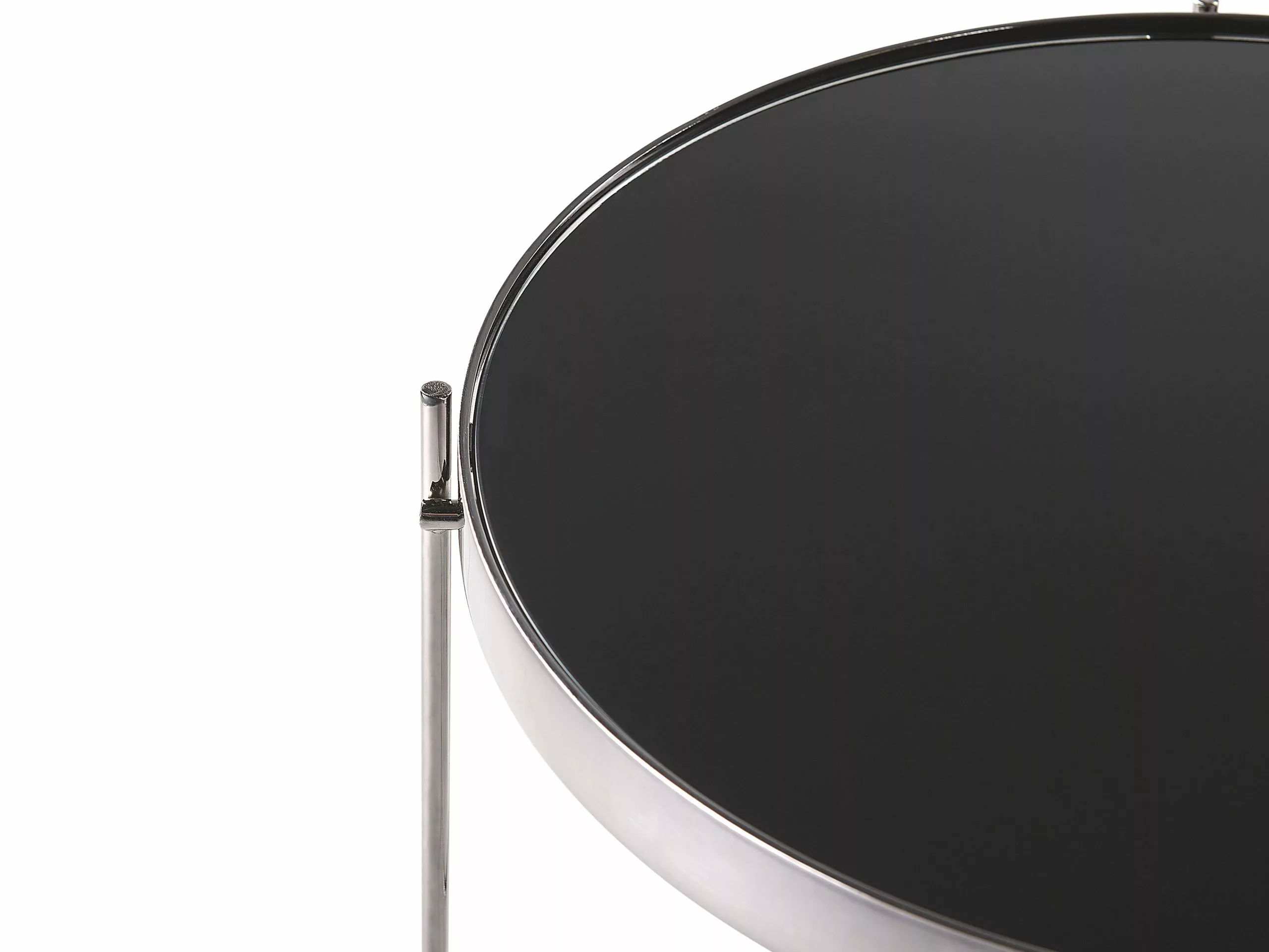 Beliani Salontafel Glas Zwart/zilver LUCEA - Afbeelding 8