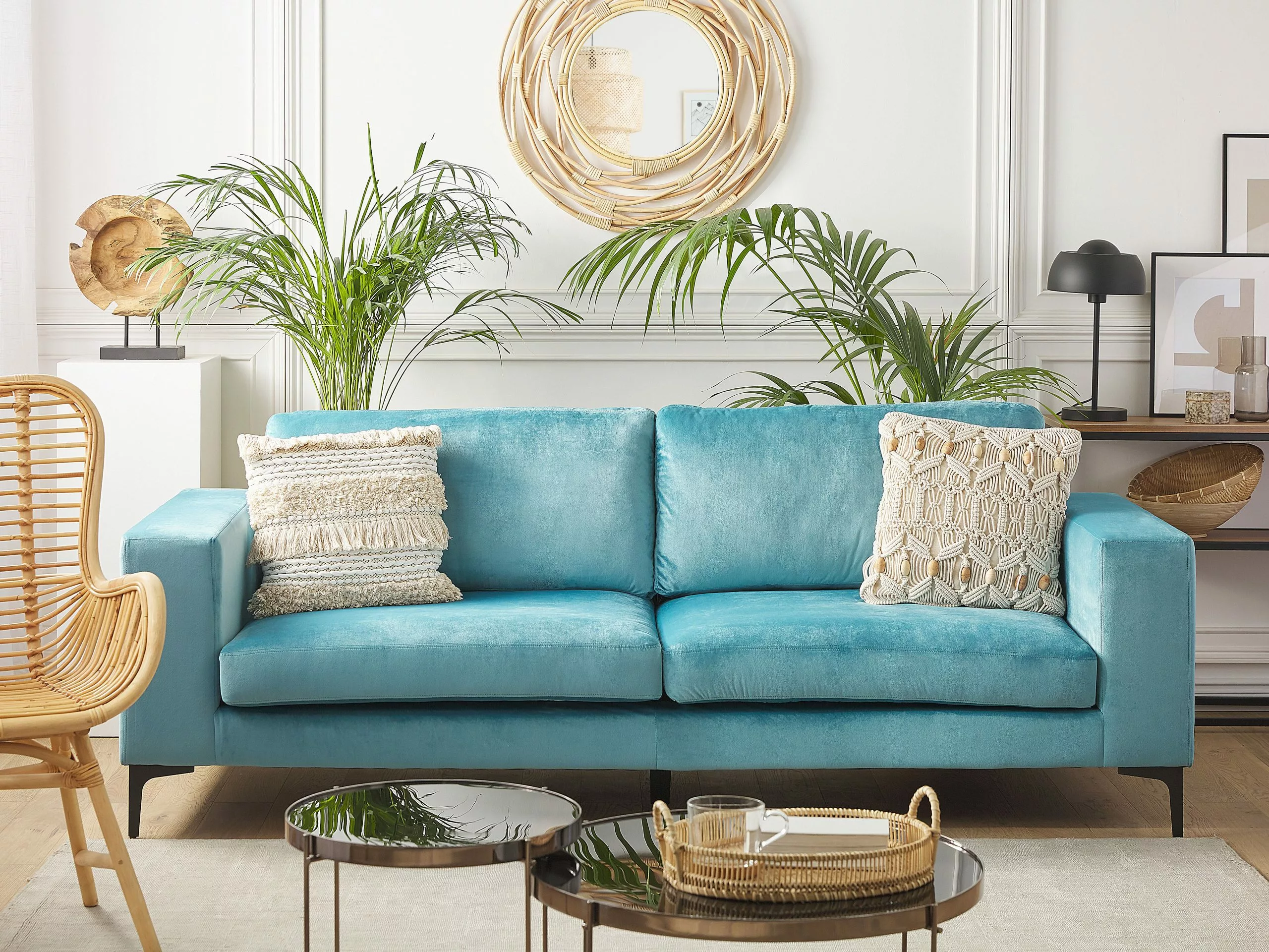 Beliani Salontafel Glas Zwart/zilver LUCEA - Afbeelding 4