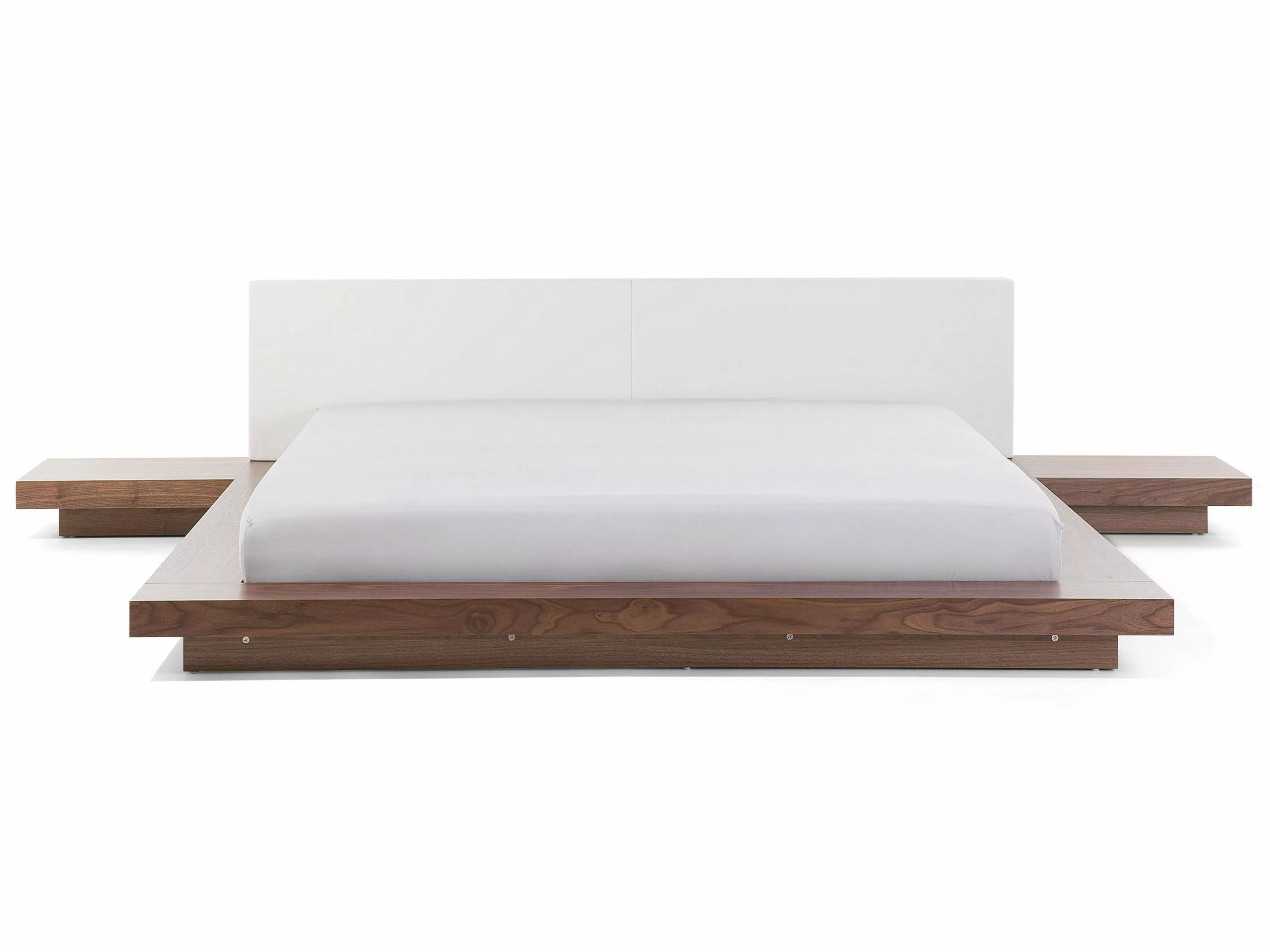 Beliani Bed Hout Bruin Met LED-verlichting In Diverse Formaten ZEN - Afbeelding 4