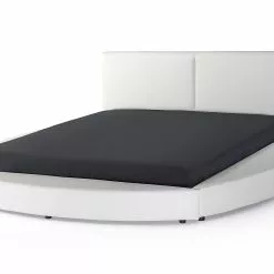 Beliani Waterbed Leer Wit 180 X 200 Cm LAVAL