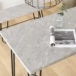 Beliani 4-zits Eetkamerset Grijs/zwart KEMPTON -Exporteren Stoelen Winkel undef src sa picid 773700 type whitesh image scaled