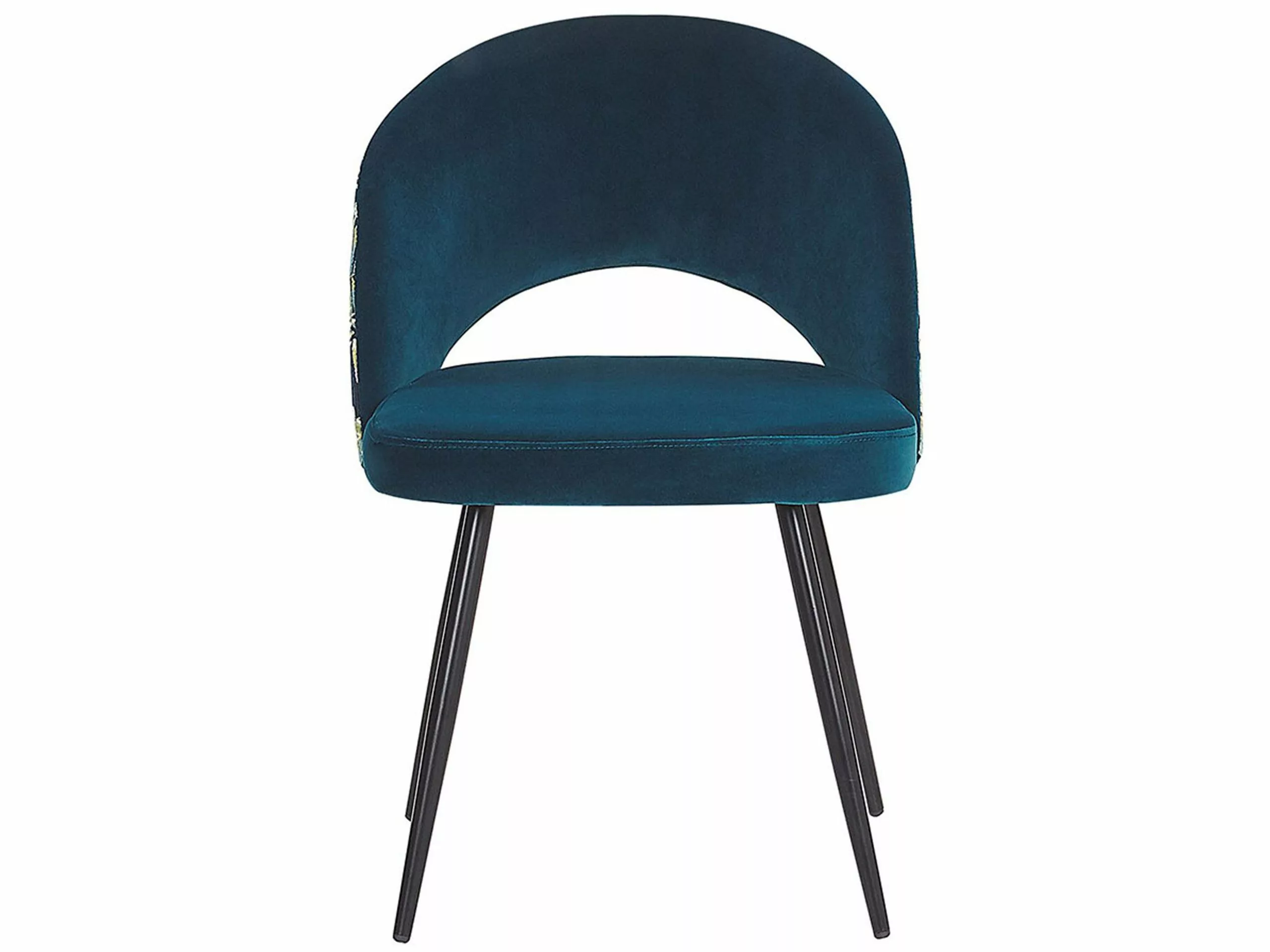 Beliani Eetkamerstoel Set Van 2 Fluweel Blauw VIVIAN - Afbeelding 5