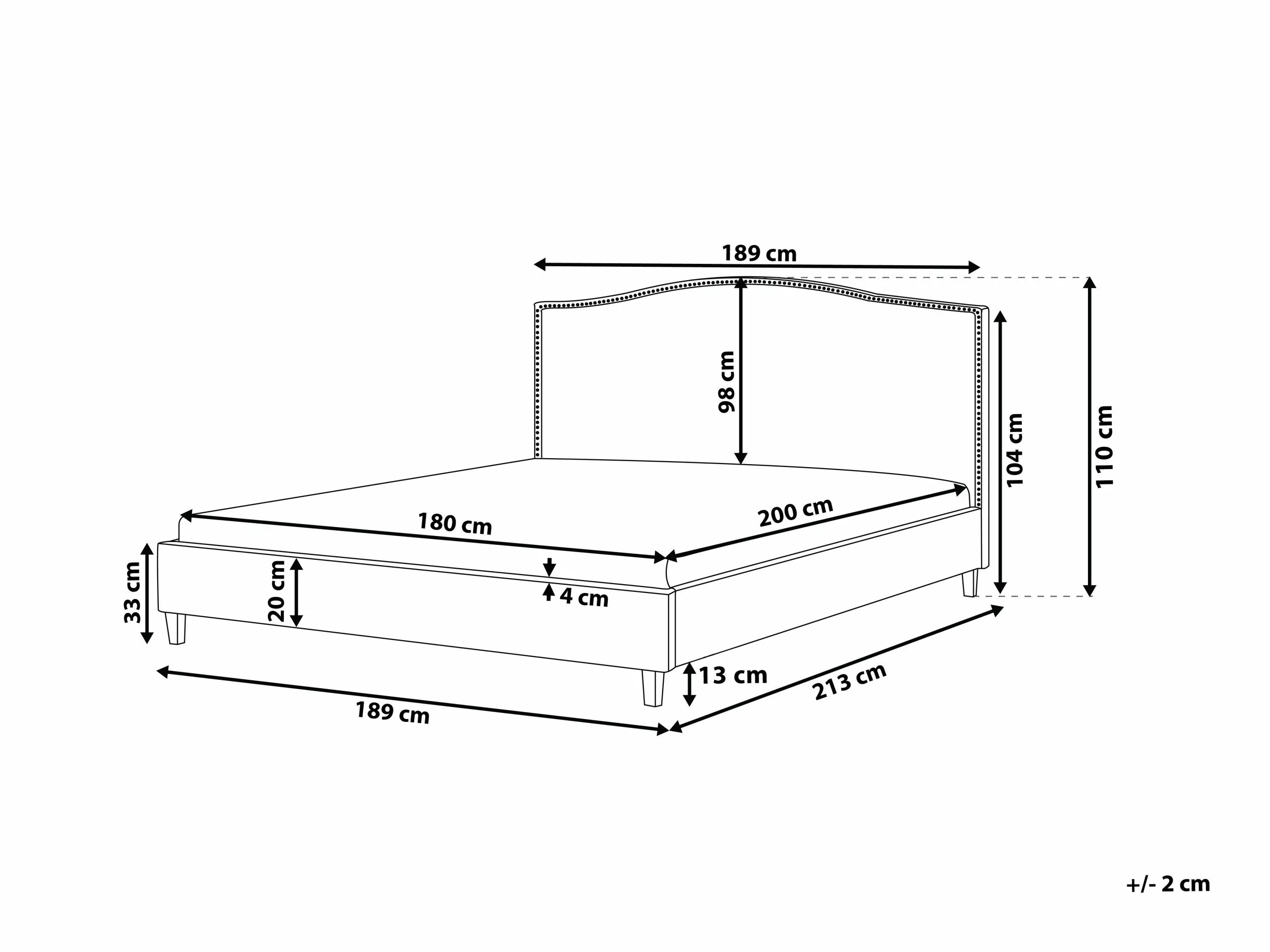 Beliani Bed Stof Beige In Diverse Formaten MONTPELLIER 12 Beliani Bed Stof Beige In Diverse Formaten MONTPELLIER - Afbeelding 10