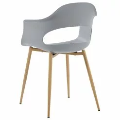 Beliani Eetkamerstoel Set Van 2 Kunststof Lichtgrijs UTICA -Exporteren Stoelen Winkel undef src sa picid 775244 type whitesh image scaled