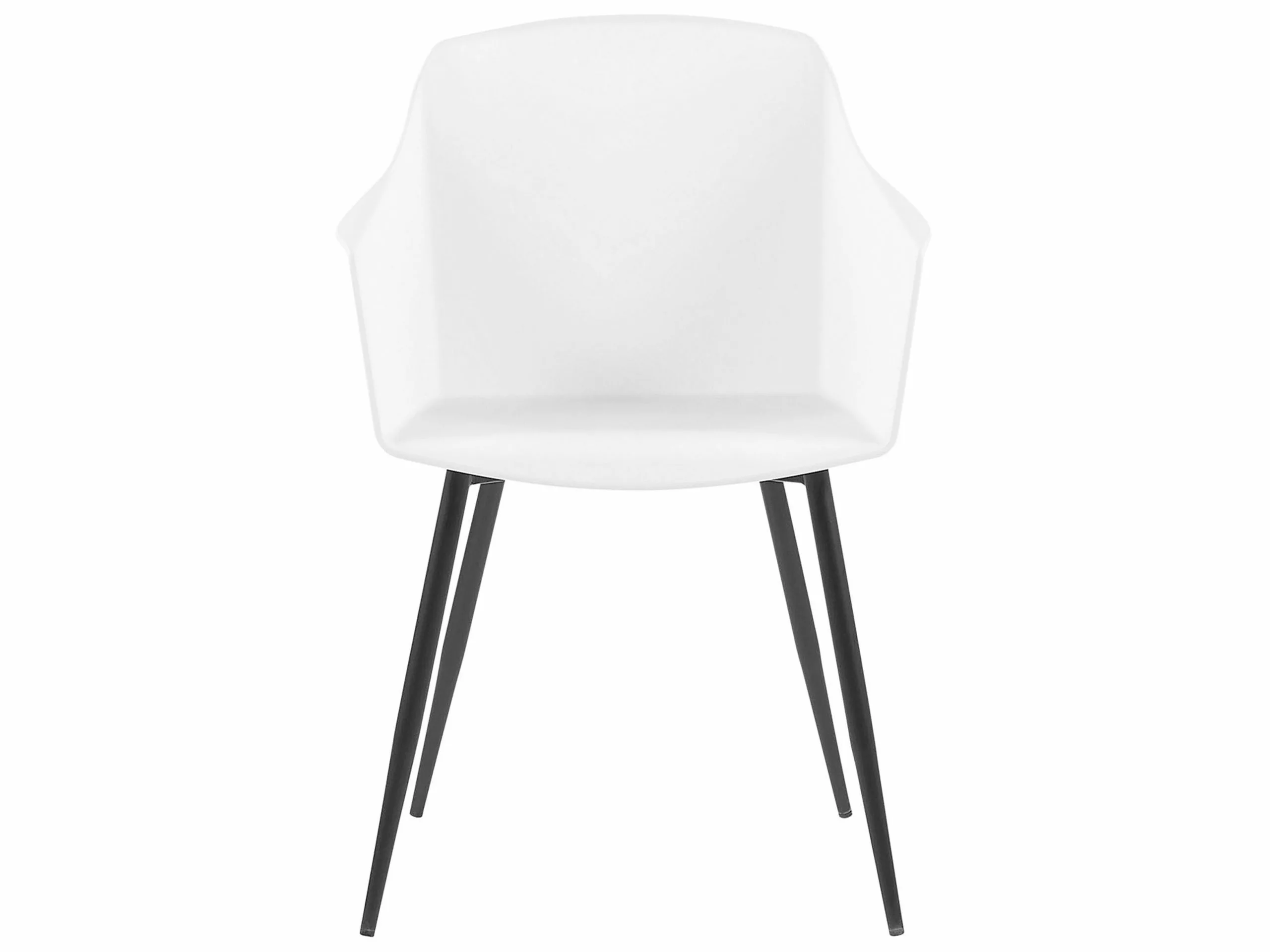 Beliani Eetkamerstoel Set Van 2 Plastic Wit FONDA 6 Beliani Eetkamerstoel Set Van 2 Plastic Wit FONDA - Afbeelding 4