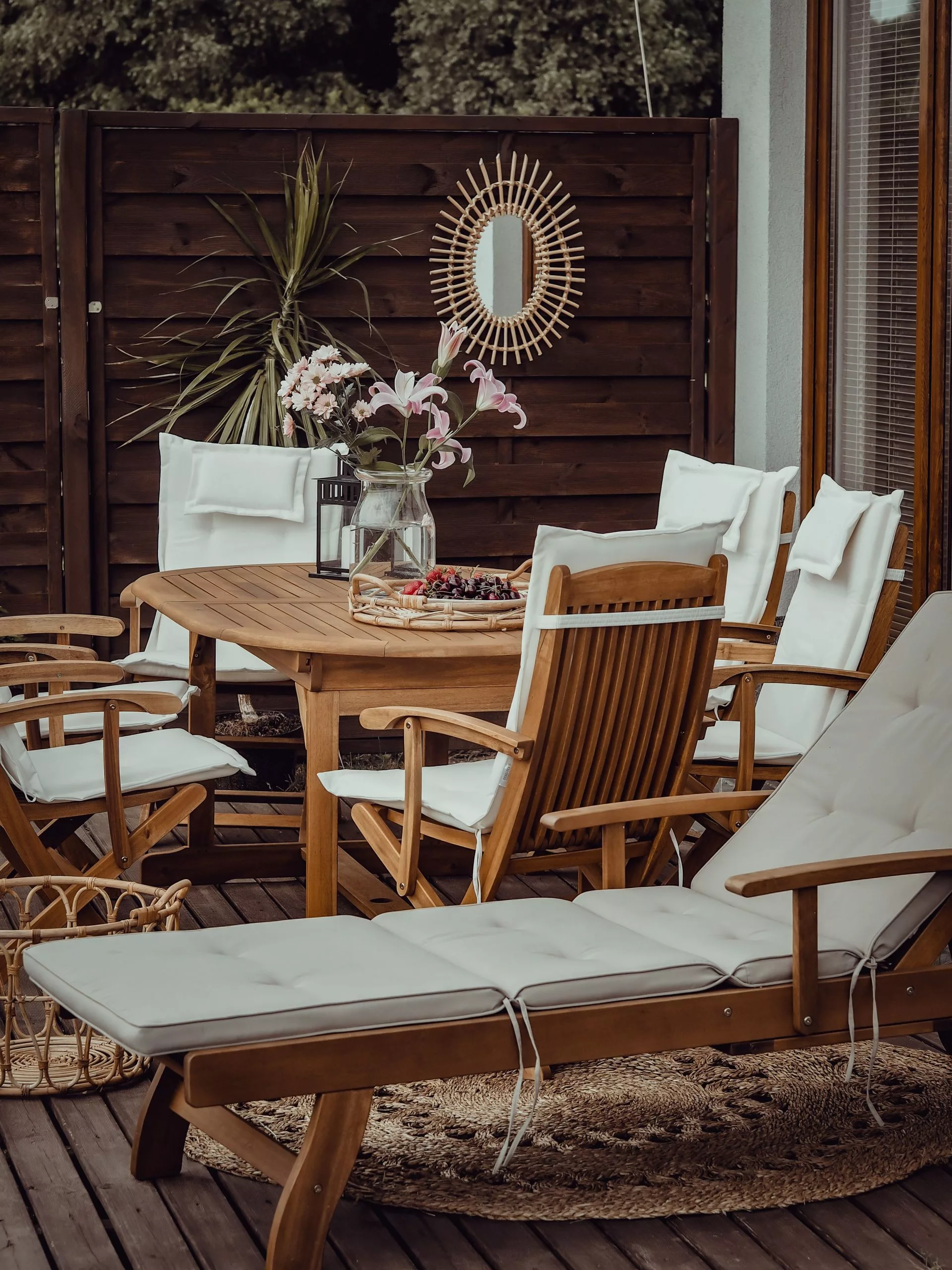 Beliani Ligstoel Acaciahout Taupe JAVA 5 Beliani Ligstoel Acaciahout Taupe JAVA - Afbeelding 3