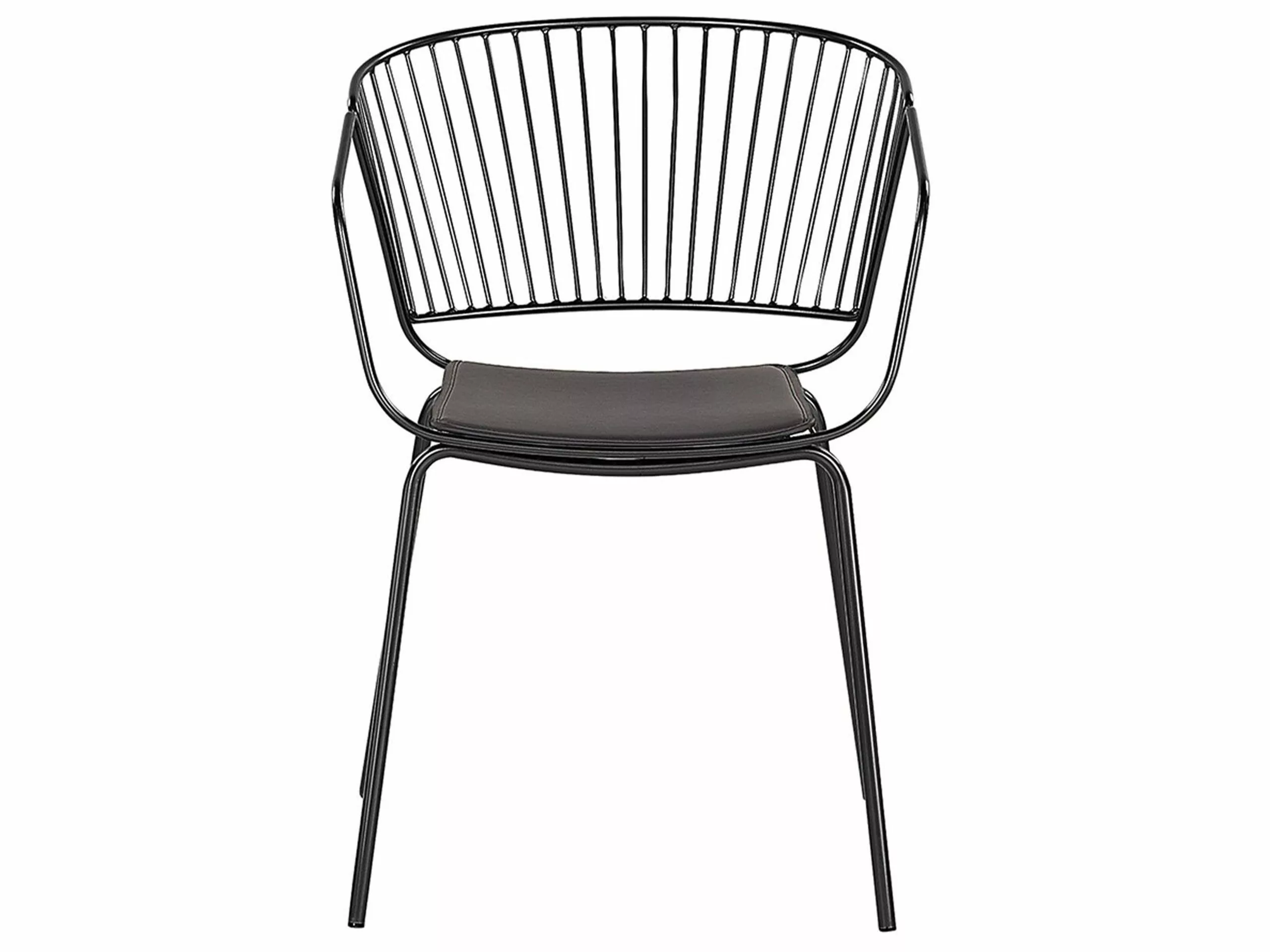 Beliani Stoel Set Van 2 Metaal Zwart RIGBY - Afbeelding 4