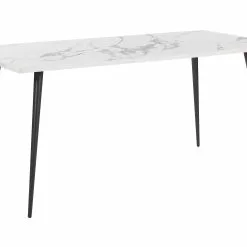 Beliani Eettafel Wit Gemarmerd In Diverse Formaten SANTIAGO