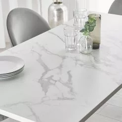 Beliani Eettafel Wit Gemarmerd In Diverse Formaten SANTIAGO -Exporteren Stoelen Winkel undef src sa picid 775970 type whitesh image scaled