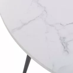 Beliani Eettafel Marmerlook/zwart ⌀ 120 Cm ODEON -Exporteren Stoelen Winkel undef src sa picid 775979 type whitesh image scaled