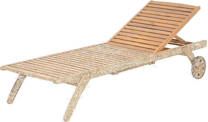 Beliani Ligstoel Acaciahout Beige CESANA - Afbeelding 6