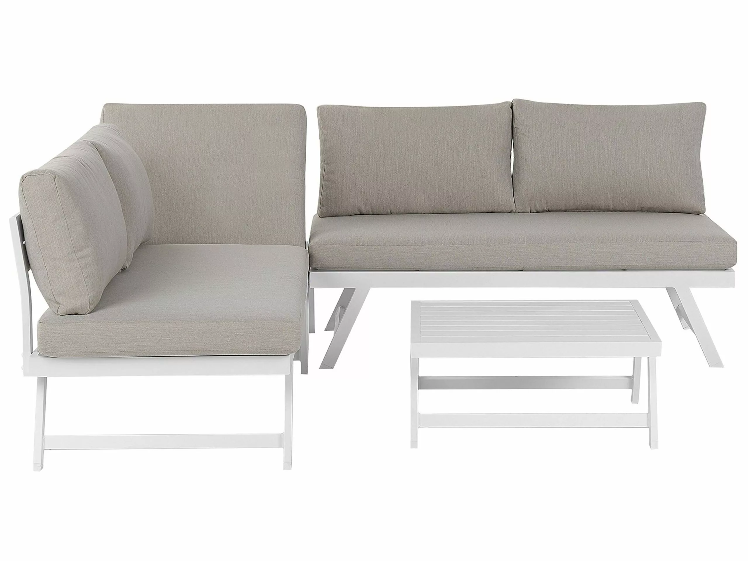 Beliani Loungeset 5-zits Aluminium Beige COCCORINO 3 Beliani Loungeset 5-zits Aluminium Beige COCCORINO