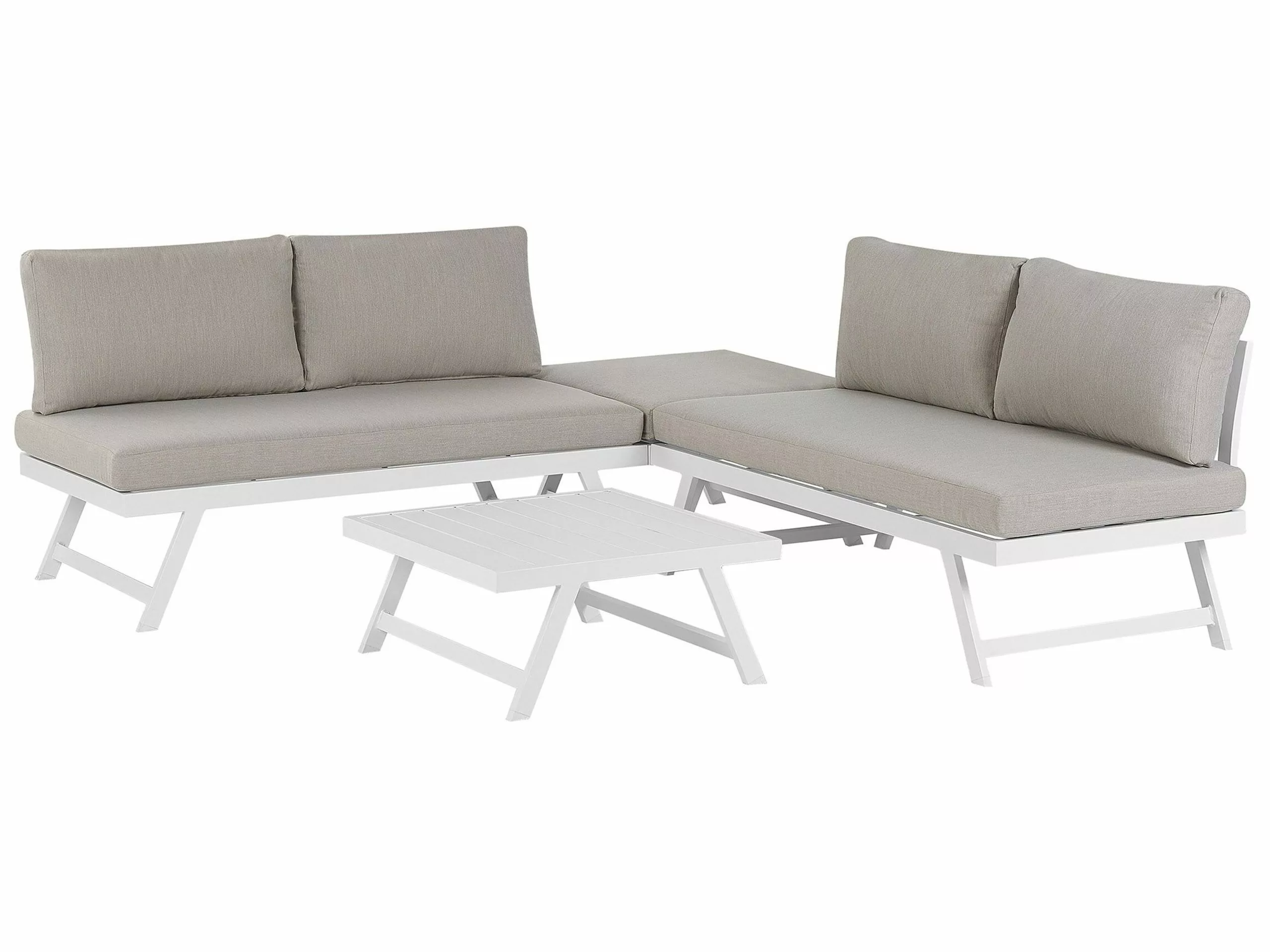 Beliani Loungeset 5-zits Aluminium Beige COCCORINO 6 Beliani Loungeset 5-zits Aluminium Beige COCCORINO - Afbeelding 4