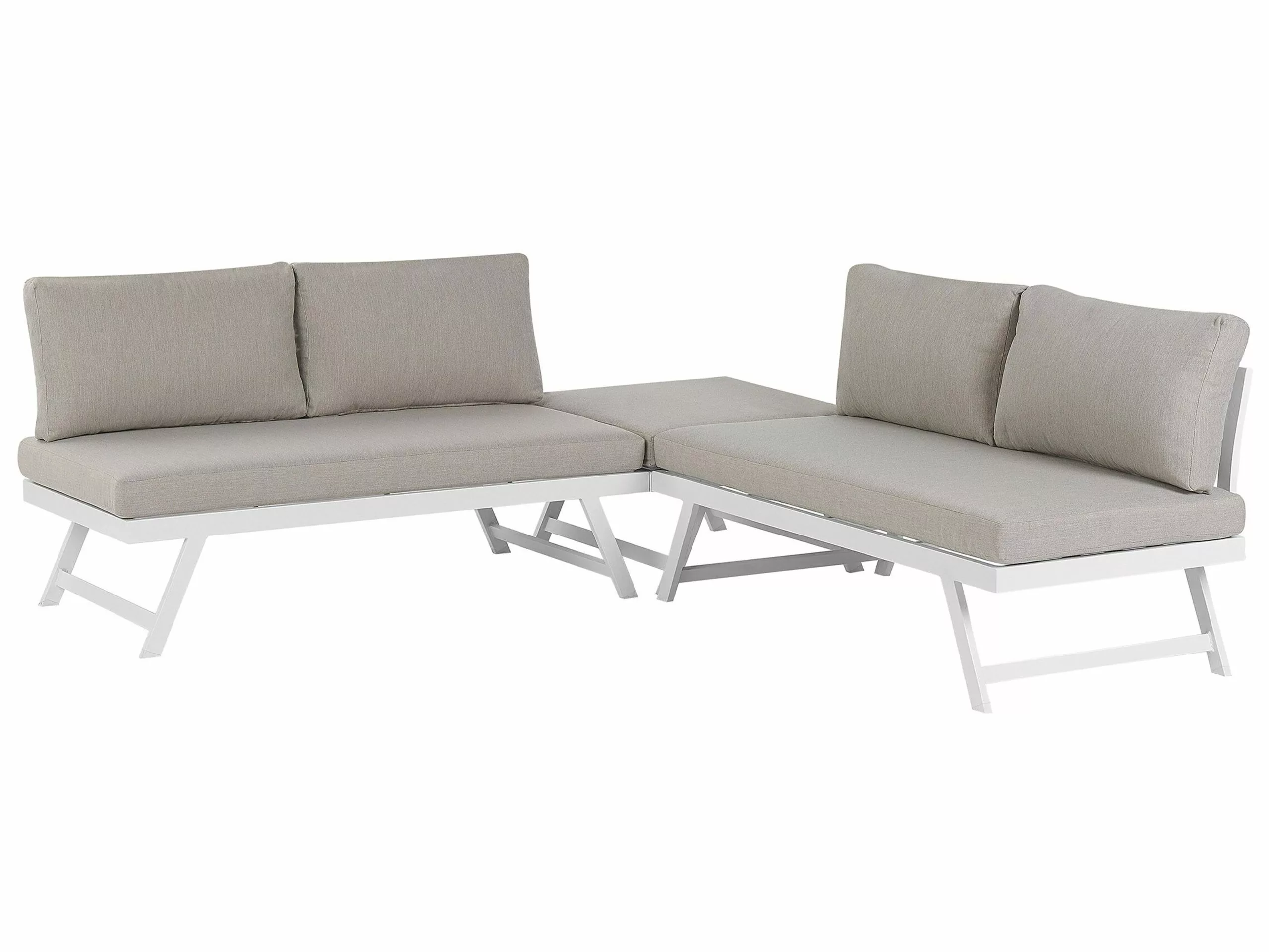 Beliani Loungeset 5-zits Aluminium Beige COCCORINO 7 Beliani Loungeset 5-zits Aluminium Beige COCCORINO - Afbeelding 5