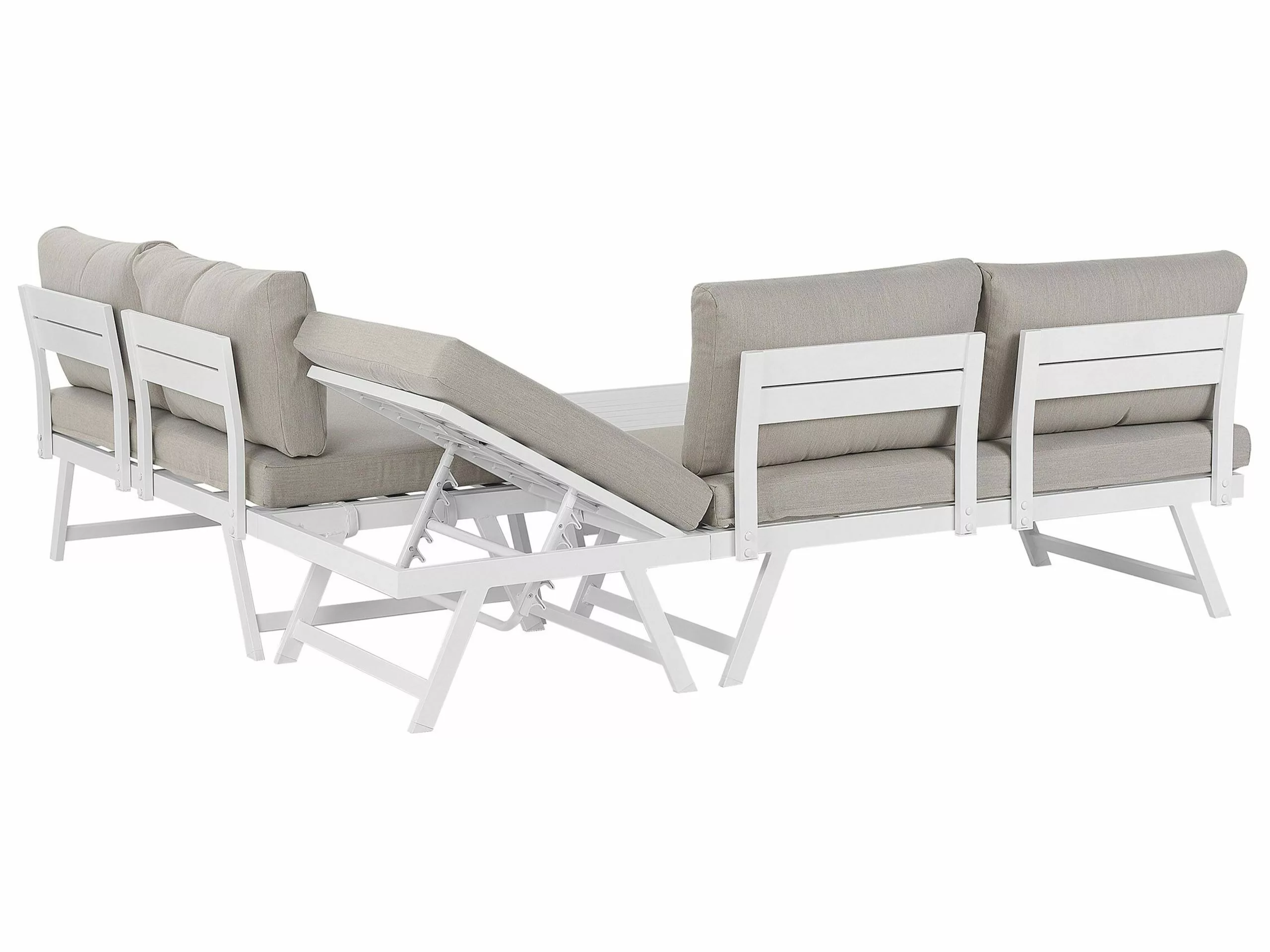 Beliani Loungeset 5-zits Aluminium Beige COCCORINO 9 Beliani Loungeset 5-zits Aluminium Beige COCCORINO - Afbeelding 7