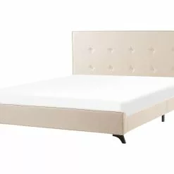 Beliani Bed Stof Beige In Diverse Formaten AMBASSADOR
