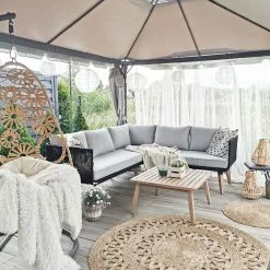 Beliani Loungeset 5-zits Acaciahout Taupe ALCAMO -Exporteren Stoelen Winkel undef src sa picid 777434 type whitesh image scaled