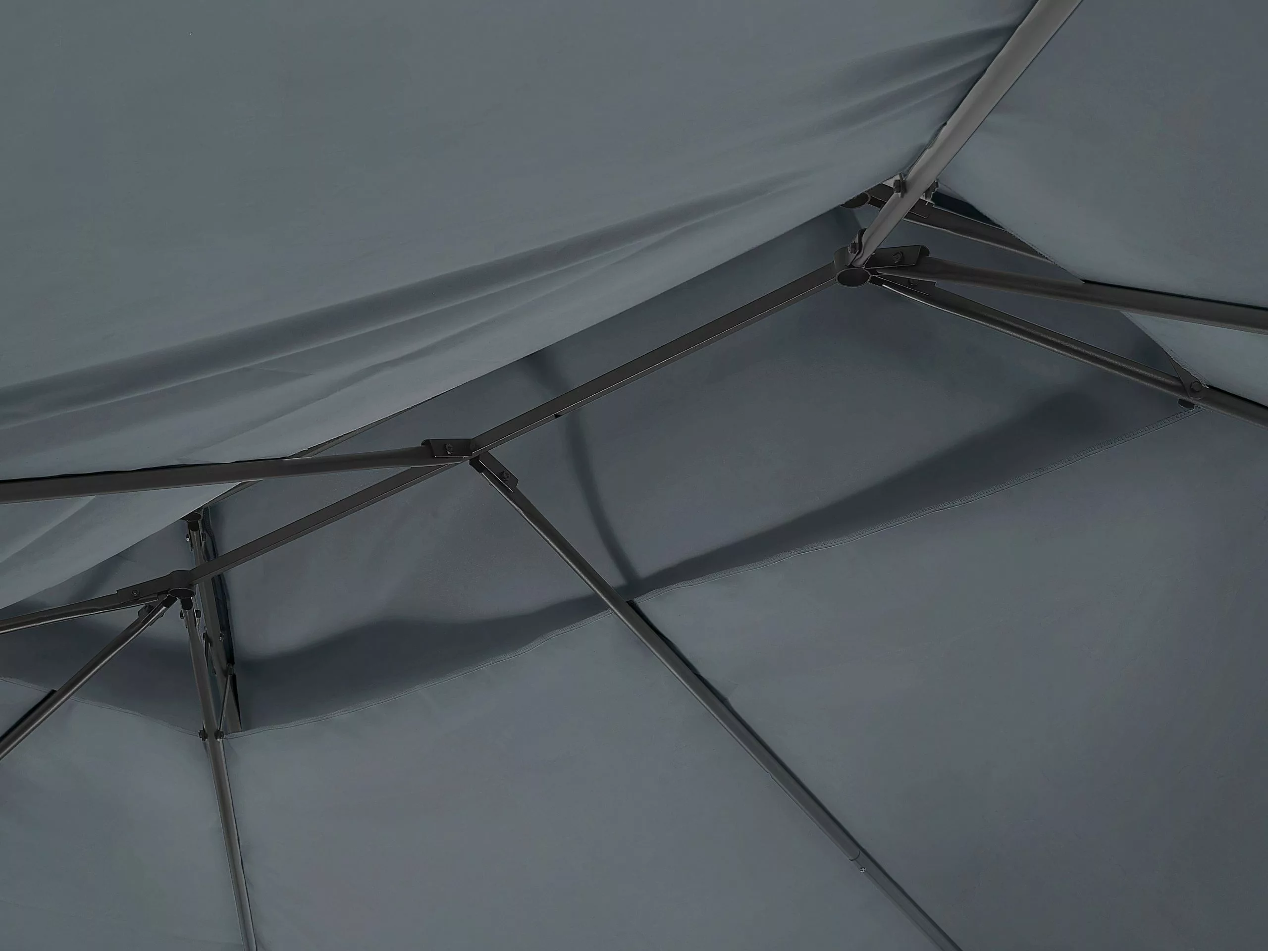 Beliani Paviljoen Staal Grafietgrijs 300 X 400 Cm COLOS - Afbeelding 4