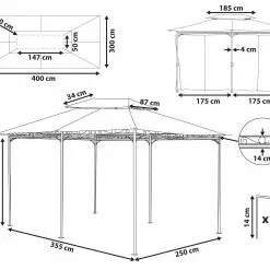 Beliani Paviljoen Staal Grafietgrijs 300 X 400 Cm COLOS -Exporteren Stoelen Winkel undef src sa picid 778672 type whitesh image scaled