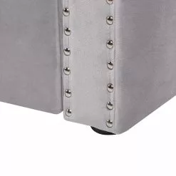 Beliani Bedbank Fluweel Grijs 90 X 200 GASSIN -Exporteren Stoelen Winkel undef src sa picid 779260 type whitesh image scaled