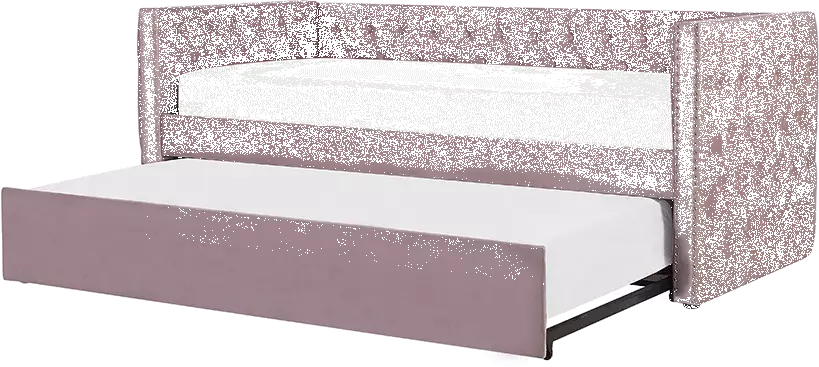 Beliani Bedbank Fluweel Roze 90 X 200 GASSIN - Afbeelding 5
