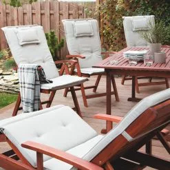 Beliani Ligstoel Acaciahout Donkerbruin TOSCANA -Exporteren Stoelen Winkel undef src sa picid 779696 type color image scaled