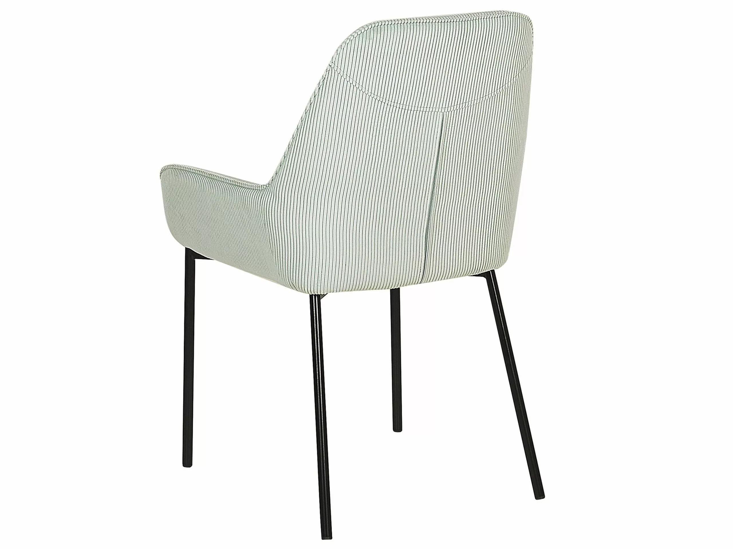 Beliani Eetkamerstoel Set Van 2 Corduroy Mintgroen LOVERNA - Afbeelding 8