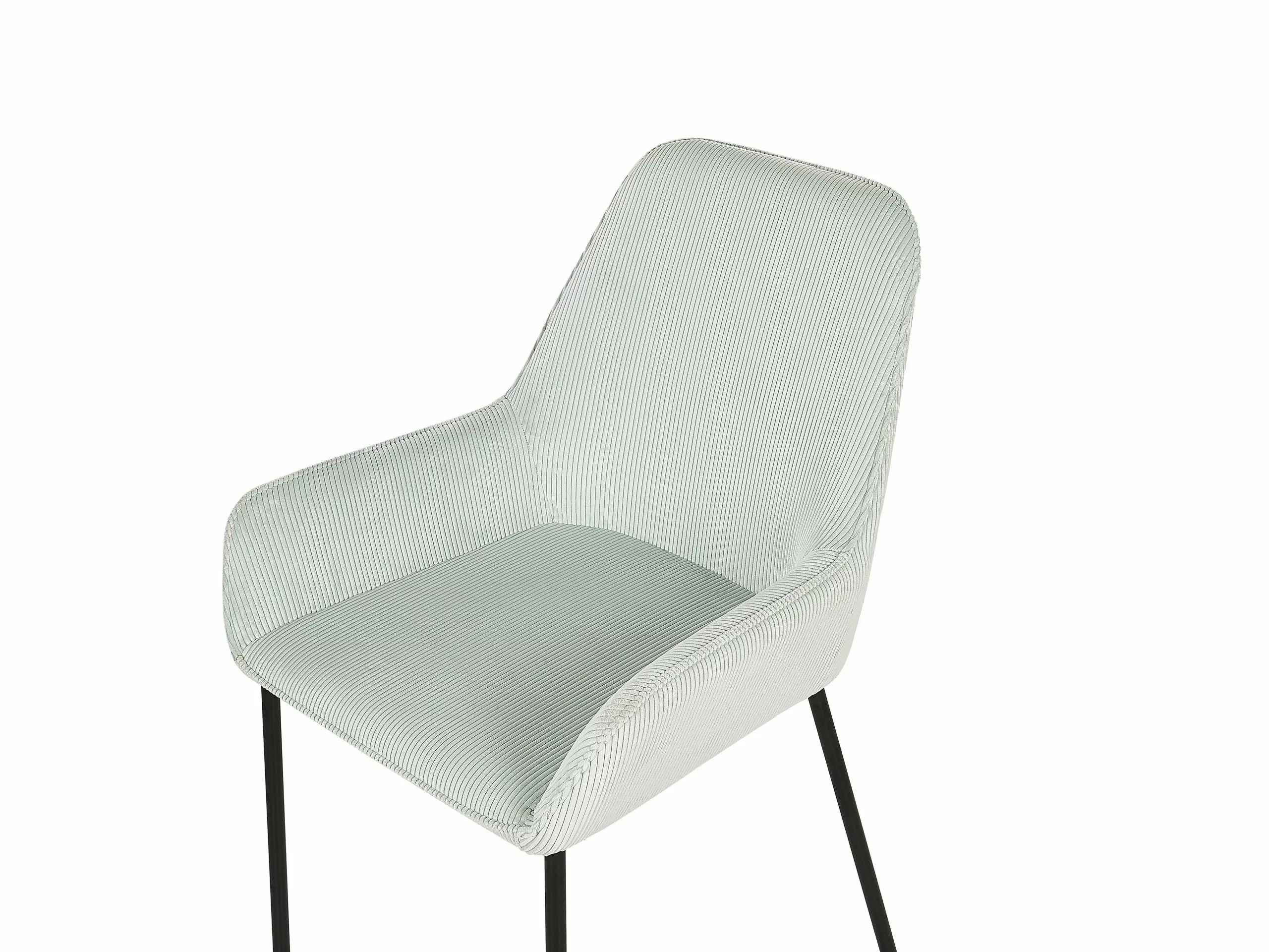 Beliani Eetkamerstoel Set Van 2 Corduroy Mintgroen LOVERNA - Afbeelding 9