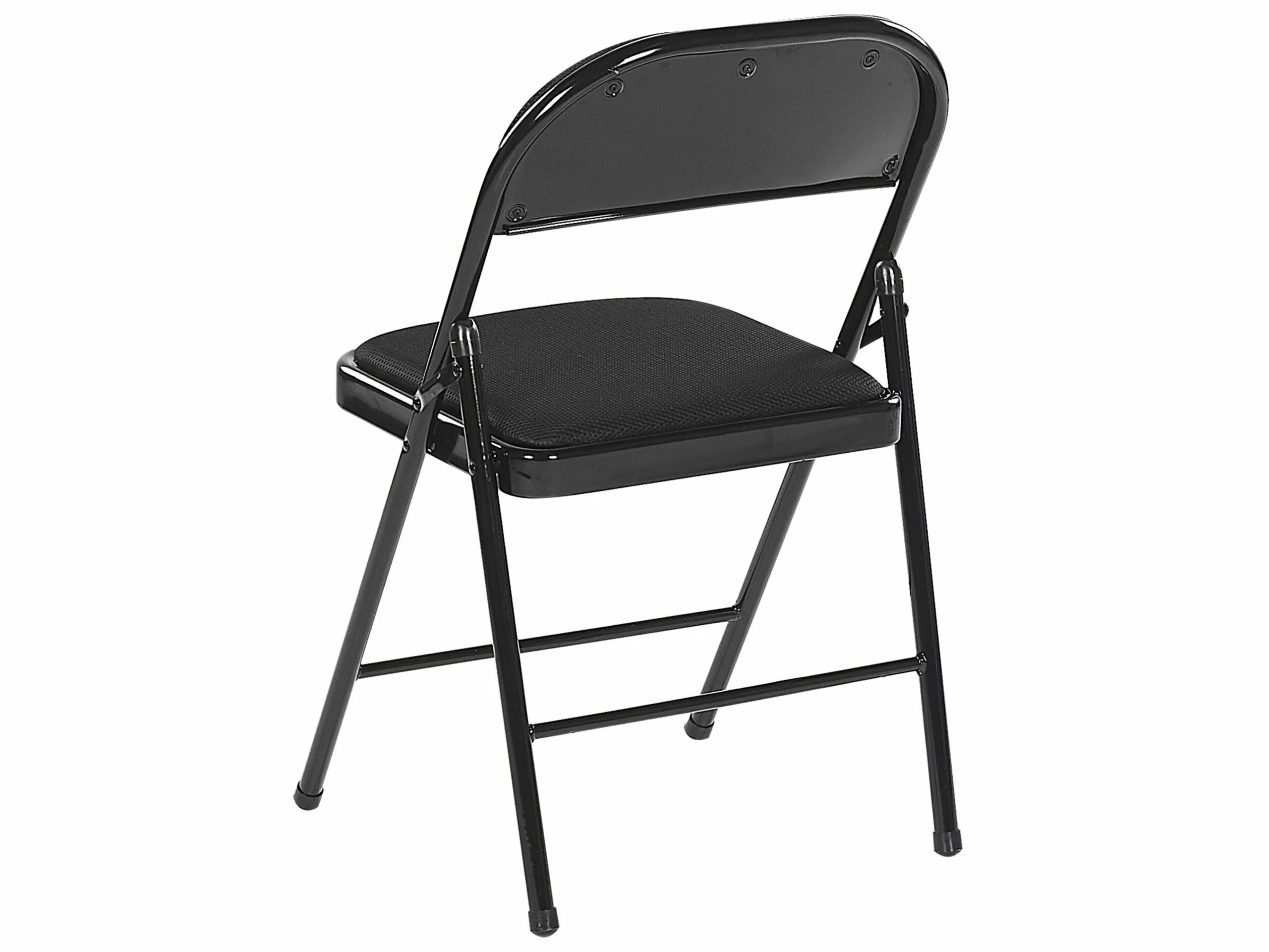 Beliani Klapstoel Set Van 4 Metaal Zwart SPARKS 7 Beliani Klapstoel Set Van 4 Metaal Zwart SPARKS - Afbeelding 5