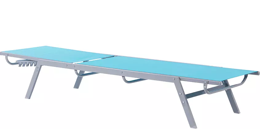 Beliani Ligstoel Staal Blauw NOLI 5 Beliani Ligstoel Staal Blauw NOLI - Afbeelding 3