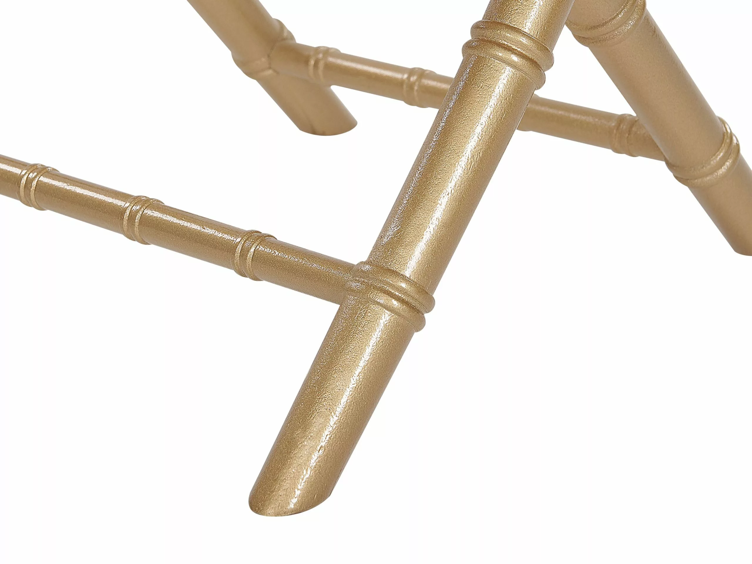 Beliani Eetkamerstoel Set Van 4 Hout Goud MACHIAS - Afbeelding 8