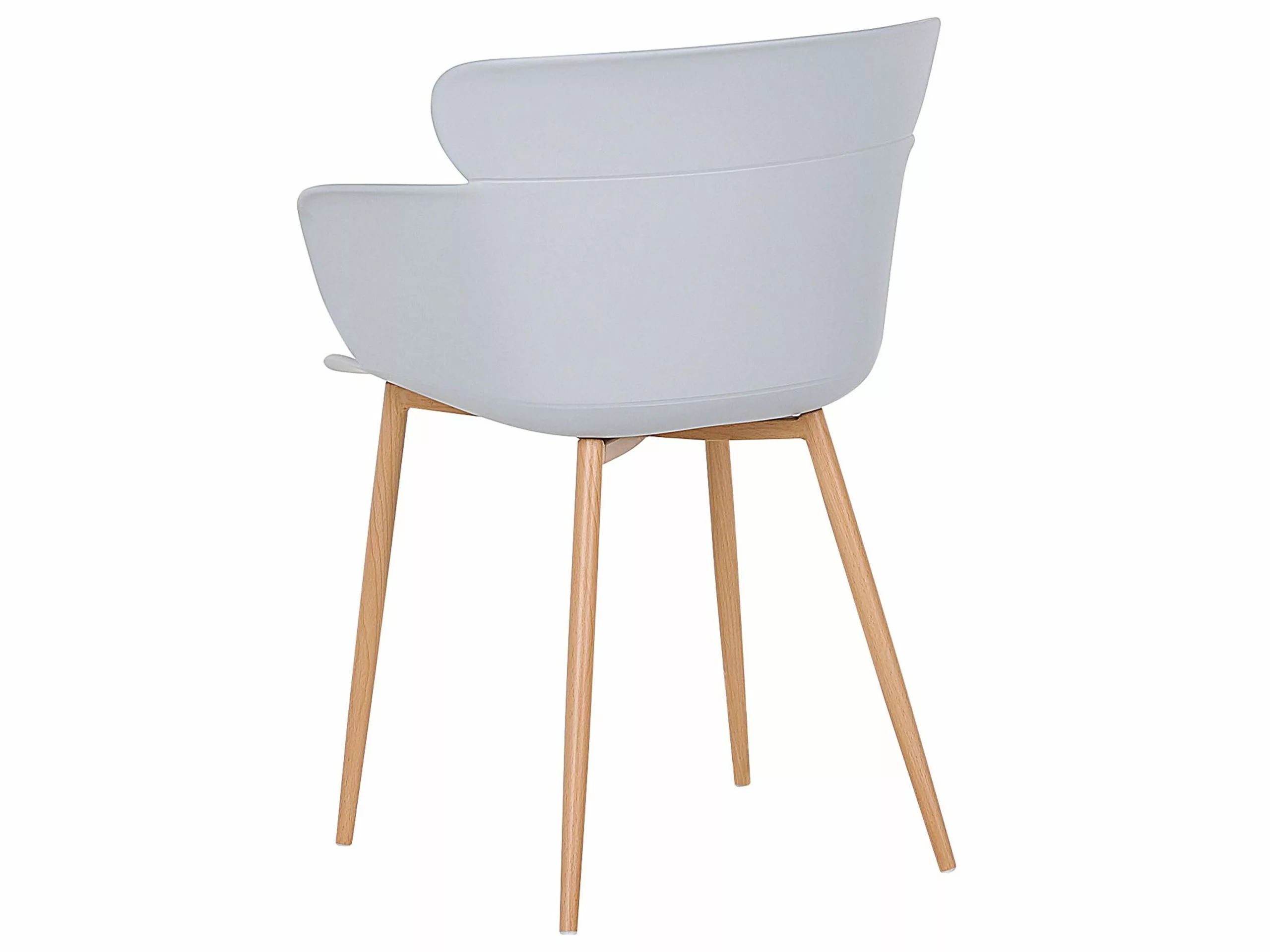 Beliani Eetkamerstoel Set Van 2 Kunststof Grijs SUMKLEY 7 Beliani Eetkamerstoel Set Van 2 Kunststof Grijs SUMKLEY - Afbeelding 5