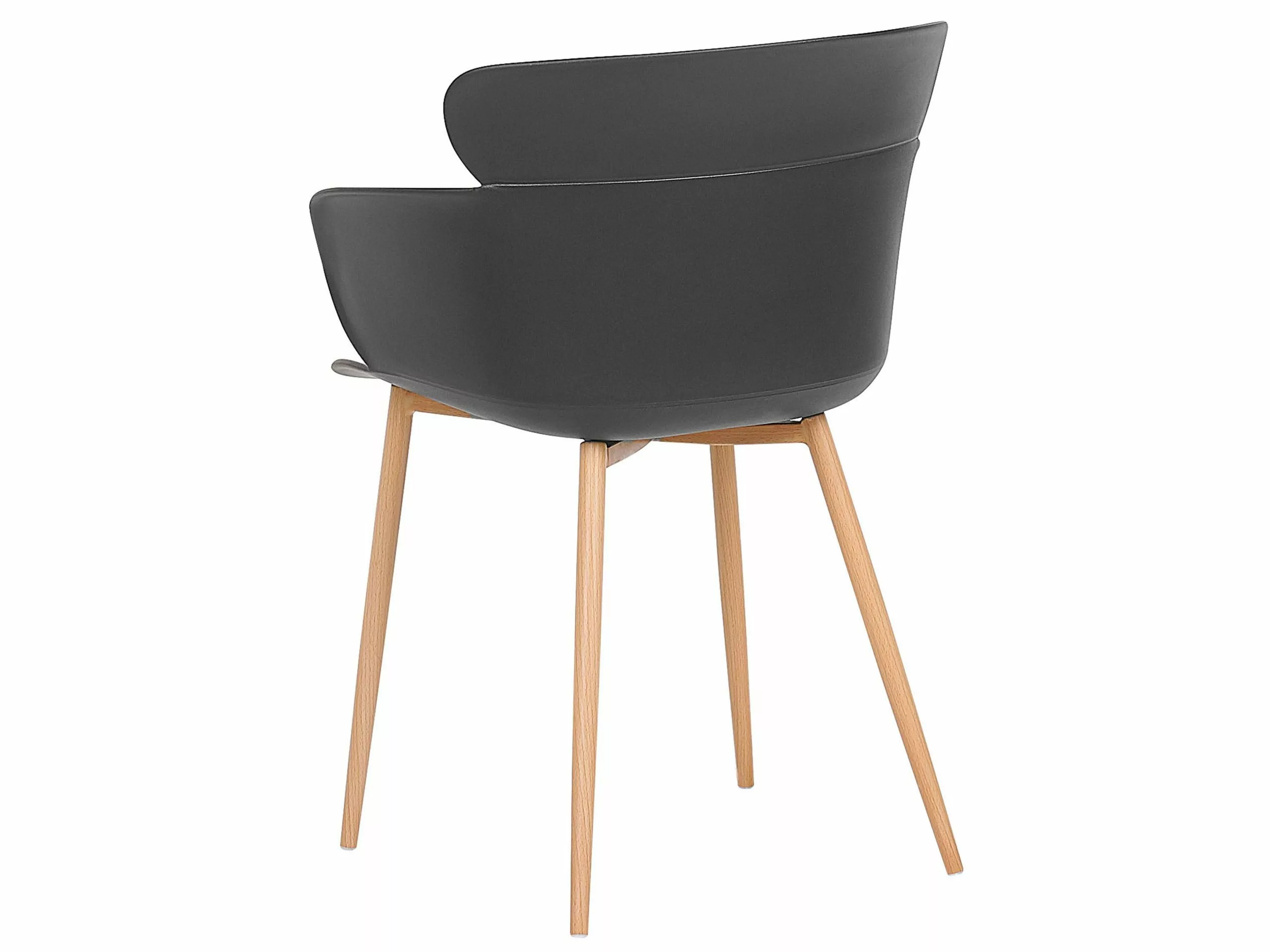 Beliani Eetkamerstoel Set Van 2 Kunststof Zwart SUMKLEY - Afbeelding 5