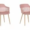 Beliani Eetkamerstoel Set Van 2 Kunststof Roze BERECA -Exporteren Stoelen Winkel undef src sa picid 783780 type whitesh image