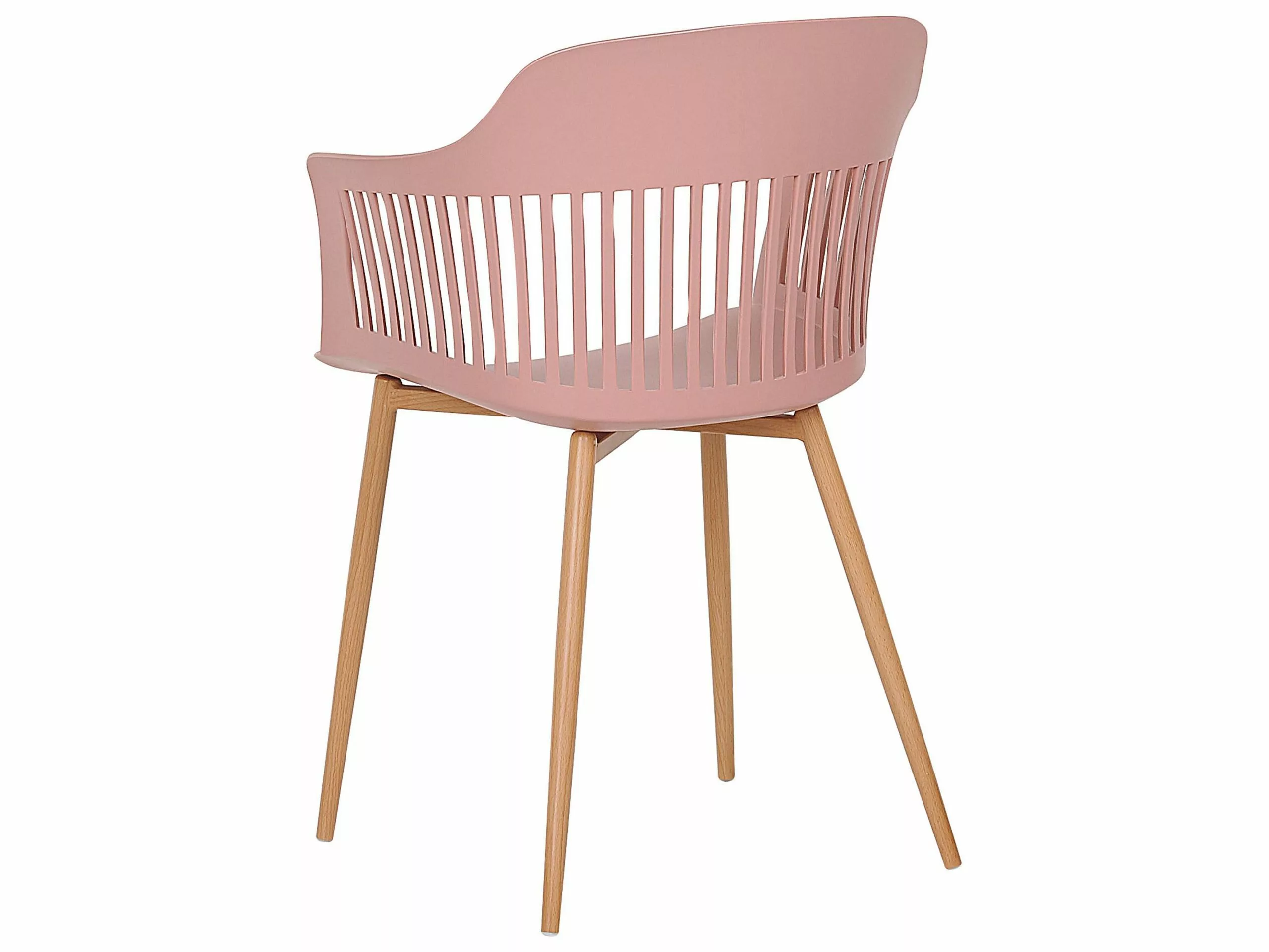 Beliani Eetkamerstoel Set Van 2 Kunststof Roze BERECA - Afbeelding 5