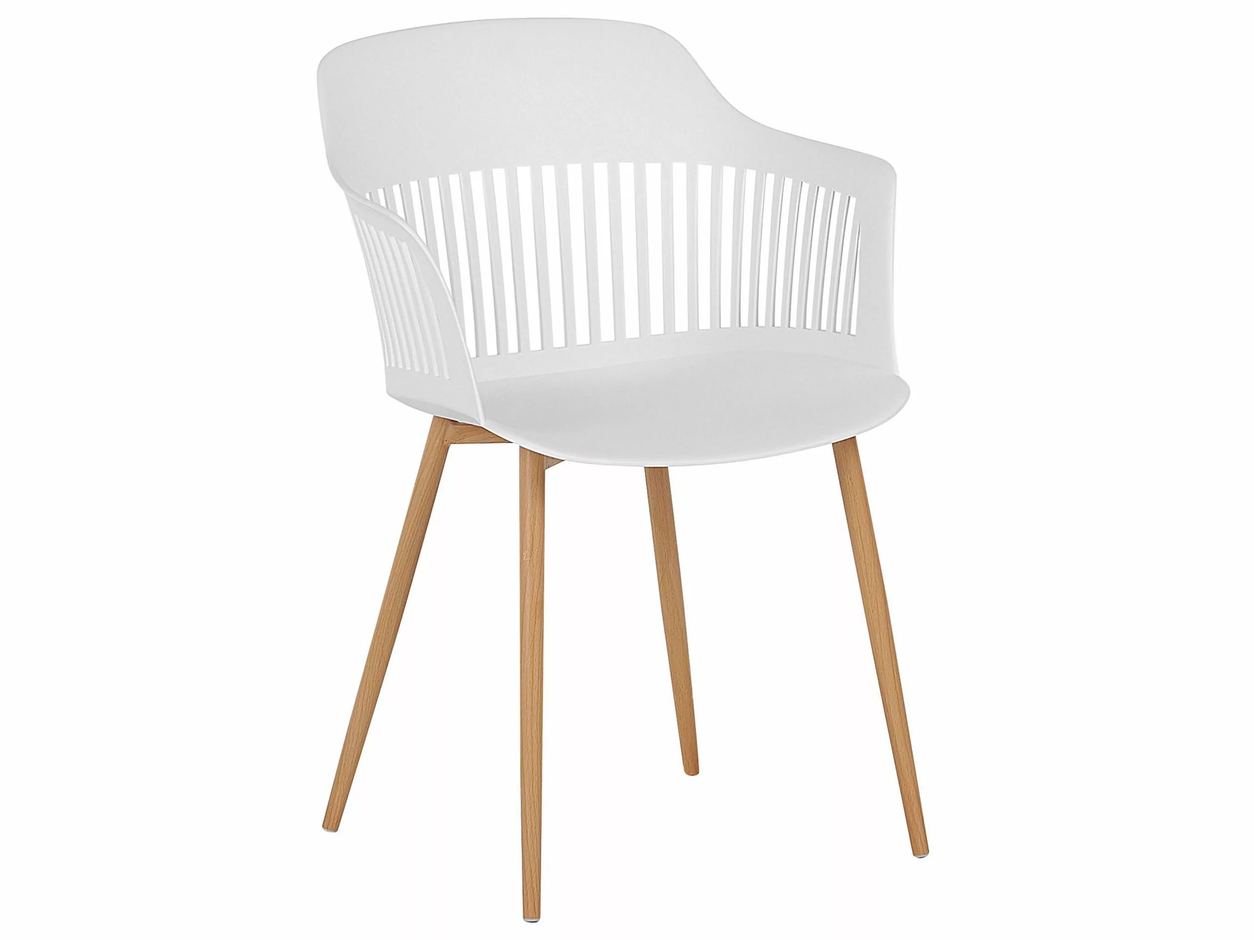 Beliani Eetkamerstoel Set Van 2 Kunststof Wit BERECA 7 Beliani Eetkamerstoel Set Van 2 Kunststof Wit BERECA - Afbeelding 5