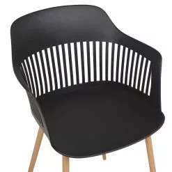 Beliani Eetkamerstoel Set Van 2 Kunststof Zwart BERECA -Exporteren Stoelen Winkel undef src sa picid 783808 type whitesh image scaled