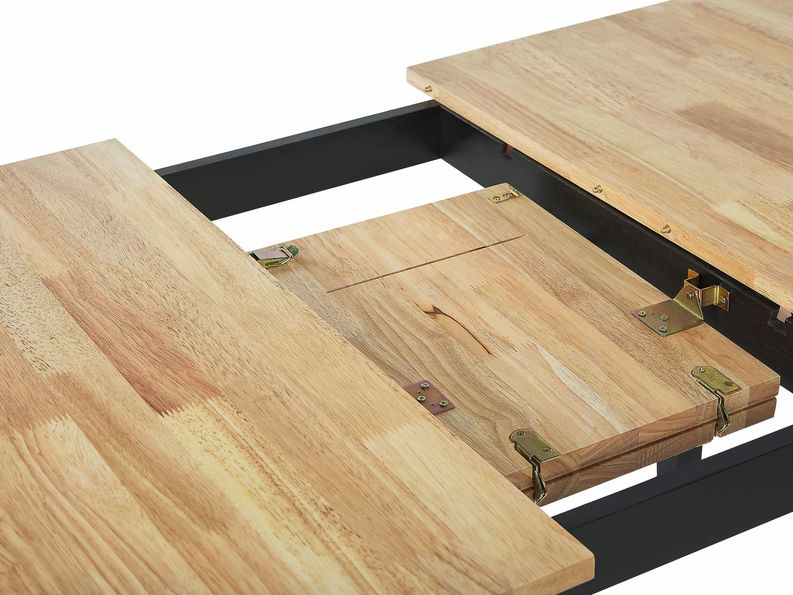 Beliani Eettafel Uitschuifbaar Licht Hout En Zwart 120/150 X 80 Cm HOUSTON 11 Beliani Eettafel Uitschuifbaar Licht Hout En Zwart 120/150 X 80 Cm HOUSTON - Afbeelding 9