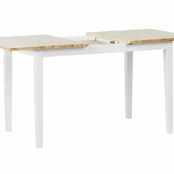 Beliani Eettafel Uitschuifbaar Rubberboomhout Lichtbruin/wit 120/150 X 80 Cm HOUSTON -Exporteren Stoelen Winkel undef src sa picid 785833 type whitesh image scaled