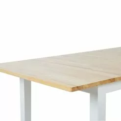 Beliani Eettafel Uitschuifbaar Rubberboomhout Lichtbruin/wit 120/150 X 80 Cm HOUSTON -Exporteren Stoelen Winkel undef src sa picid 785835 type whitesh image scaled