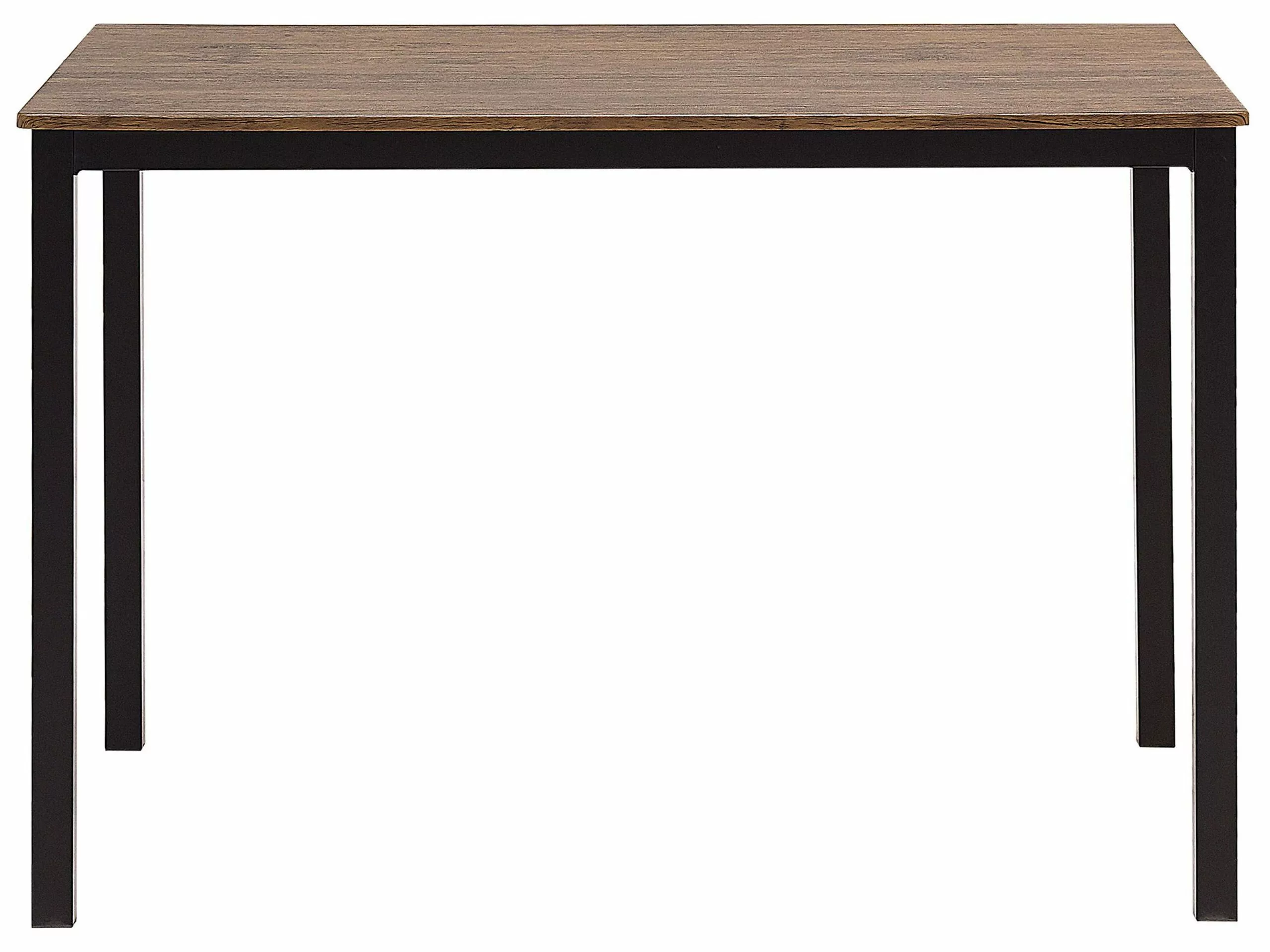 Beliani 4-zits Eetkamerset Donkerbruin/zwart HAMRY - Afbeelding 4