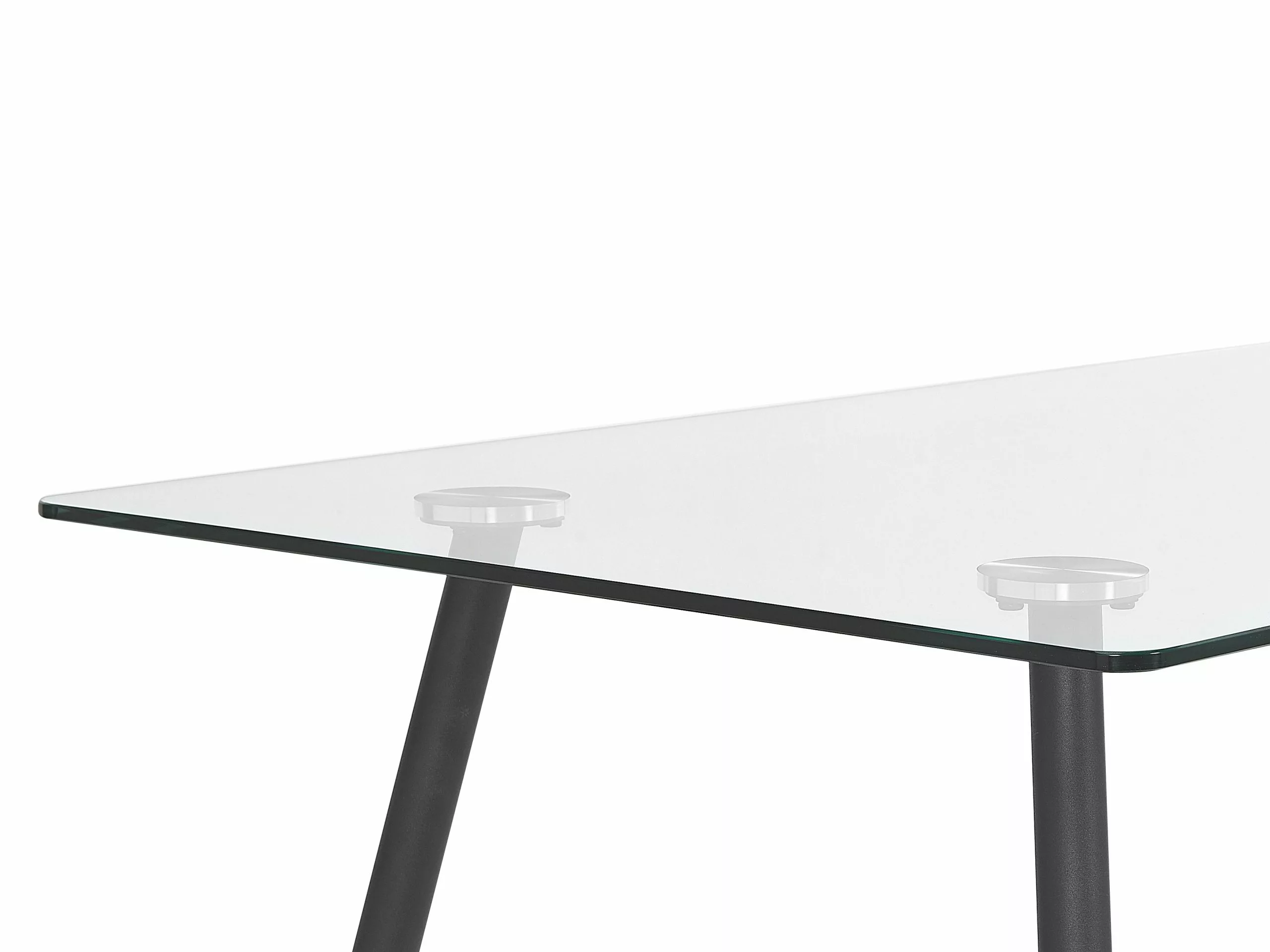 Beliani Eettafel Glas/zwart 140 X 80 Cm MIDLAND - Afbeelding 4