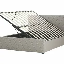 Beliani Bed Kunstleer Taupe Met Opbergruimte In Diverse Formaten ROCHEFORT