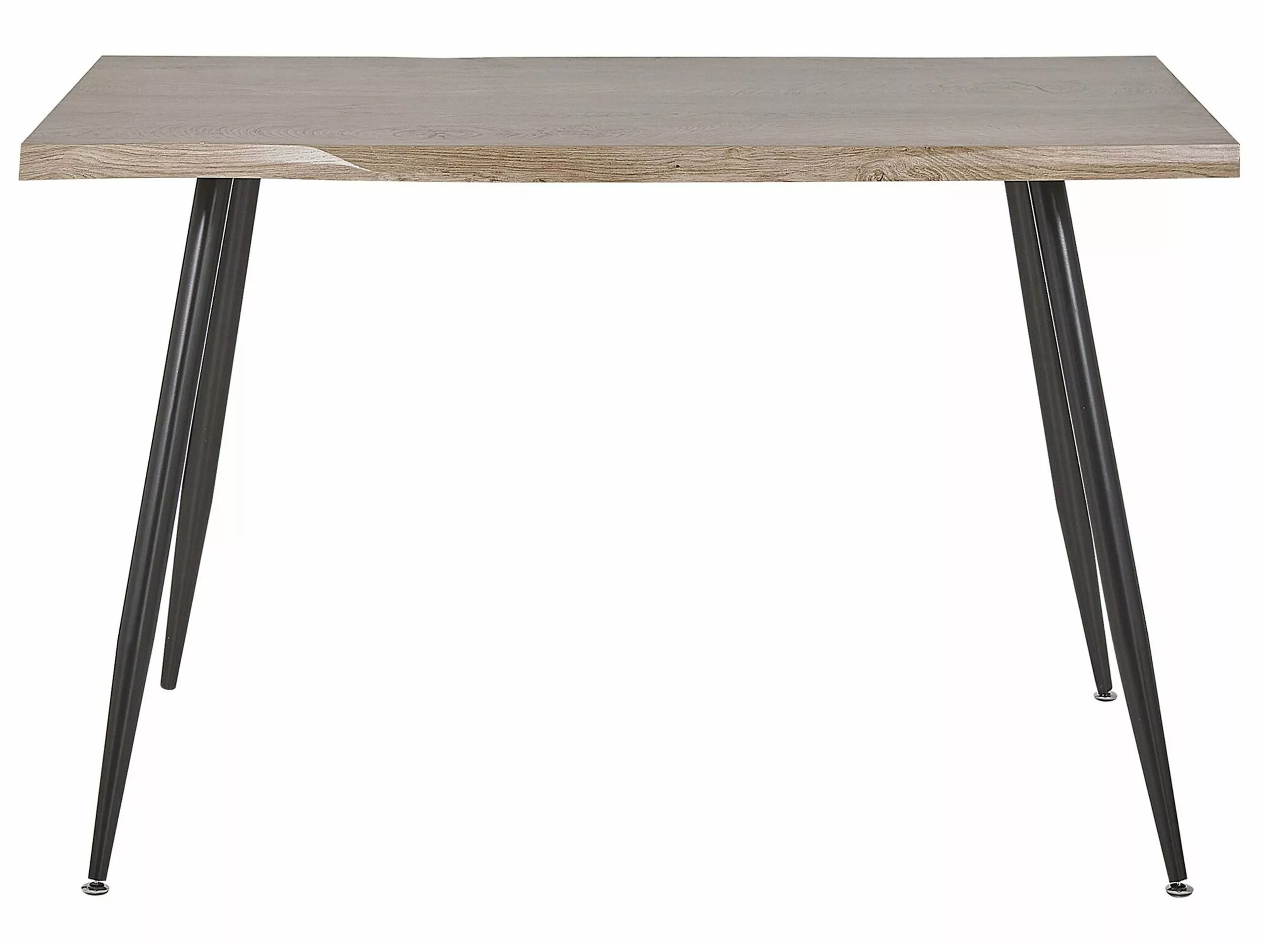 Beliani Eettafel Lichtbruin/zwart 120 X 80 Cm LUTON 5 Beliani Eettafel Lichtbruin/zwart 120 X 80 Cm LUTON - Afbeelding 3